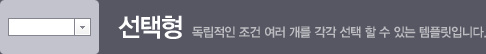 선택형_독립적인 조건 여러개를 각각 선택 할 수 있는 템플릿입니다.